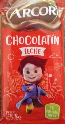 Tableta de chocolate con leche Arcor 8 g