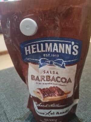 Salsa barbacoa Hellmanns doypack 500 g