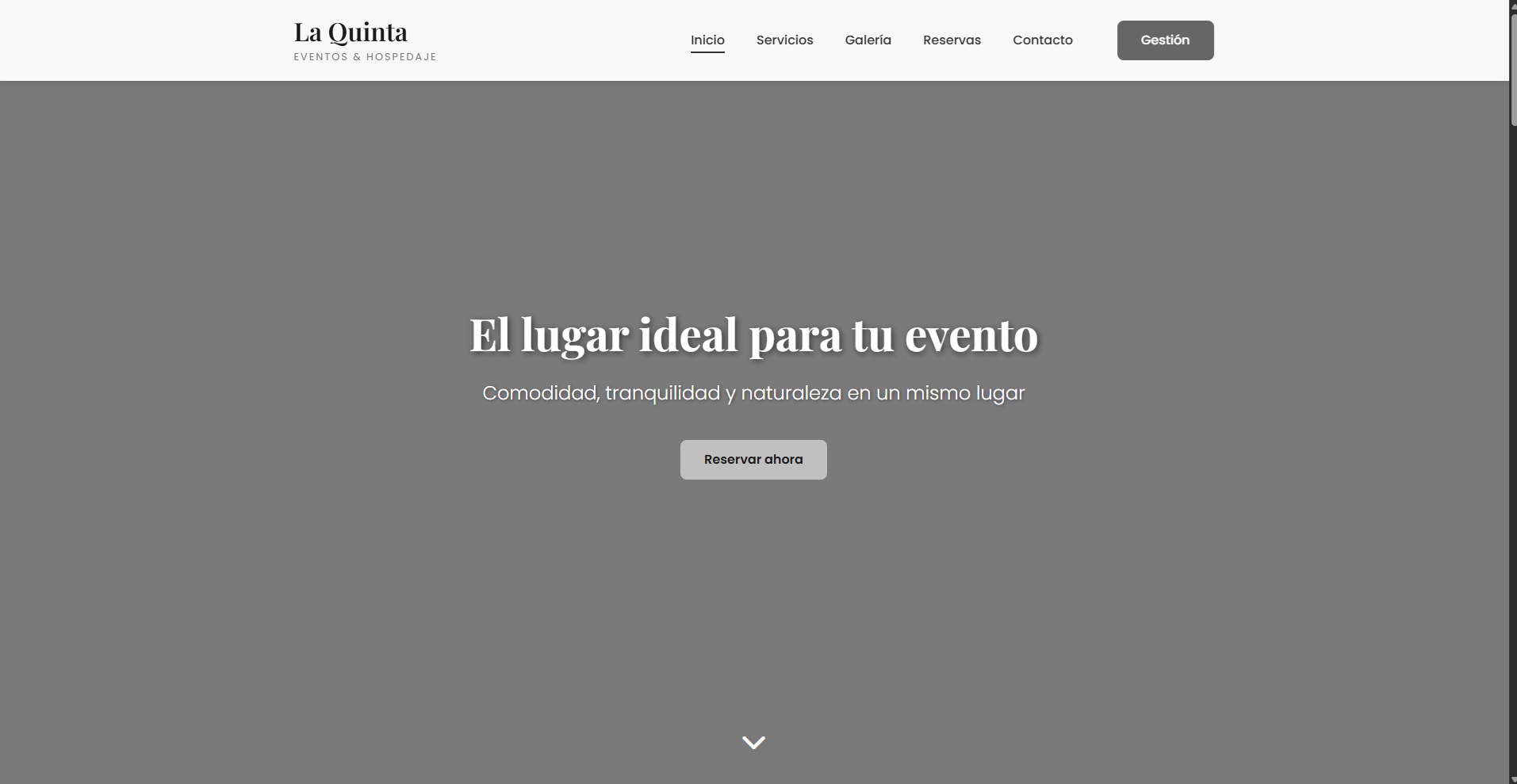Captura La Quinta - Pantalla principal