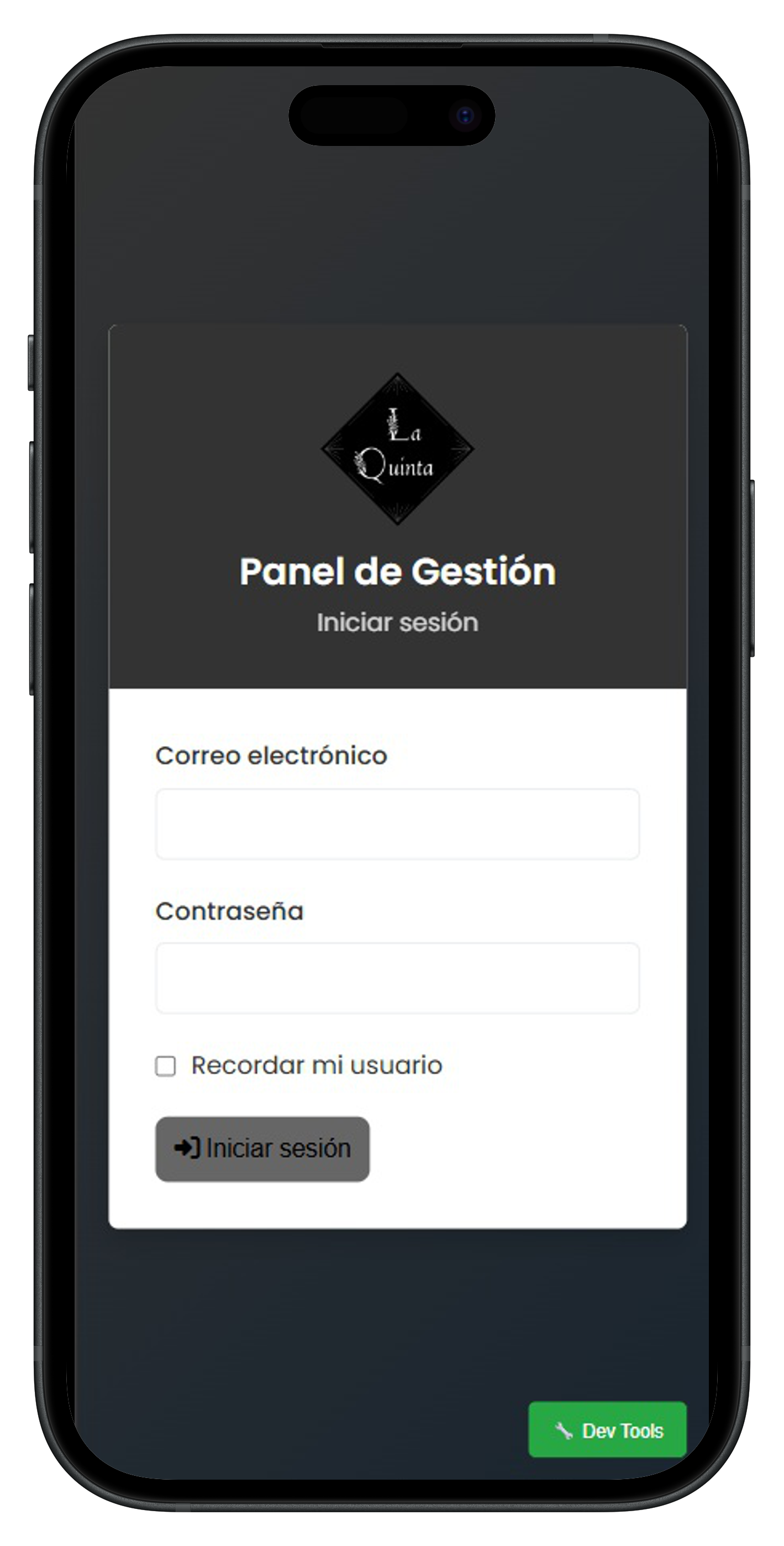 Captura Login La Quinta